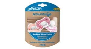 Dr. Brown's Advantage einteiliger Silikon Baby Schnuller, 6-18m, BPA-frei, 3er Pack - Bild 1 von 5