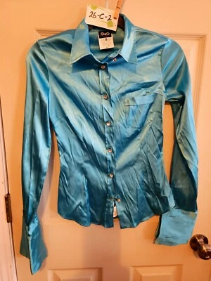 Gemelos Dolce and Gabbana Talla 24/38 Azul Metálico Estrás Botones Foto 1 de 4