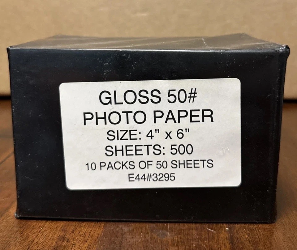 Papel fotográfico brillante 50# 4x6 500 hojas en total. 10 paquetes de 50 hojas. P Foto 1 de 4