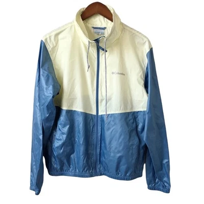 NWT Columbia Women's Morning View Full Zip Windbreaker Jacket Yellow Blue Medium - Image 1 of 4