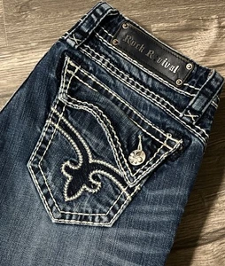 Rock Revival Women’s Johanna LowRise Flap Pocket Boot Stretch Jean SZ 30 (31x28) - Picture 1 of 14
