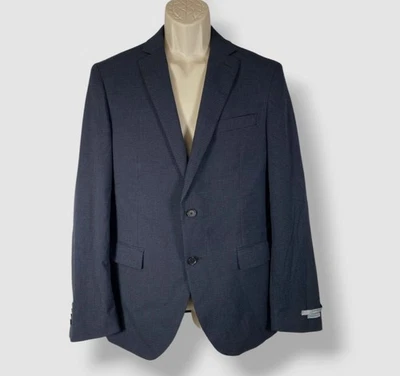 Traje de hombre Perry Ellis azul ajuste moderno patrón a cuadros chaqueta separada talla 40R Foto 1 de 2