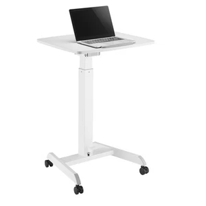 ProperAV Mobile Desk Trolley Workstation with Gas Spring Height Adjustment Wh... - Picture 1 of 1