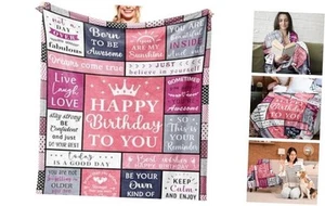 Birthday Gifts for Women, Gifts for Women Birthday 50"x60" Happy Birthday - Picture 1 of 8
