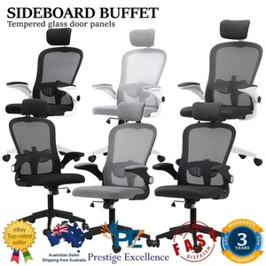 Oikiture Mesh Office Chair Executive Fabric Gaming Seat Racing Tilt Computer NEW - Picture 1 of 53