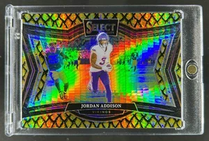 2024 Select Jordan Addison Field Gold Dragon Scale Prizm #12/15 Vikings - Picture 1 of 2