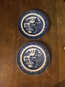 Set of 2 Blue Willow Side Plates – 8” – Classic Blue & White China - Picture 1 of 3