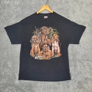 Vintage Thundersportwear Shirt Mens Large Tennessee River Hunting Puppy 90s - Picture 1 of 9
