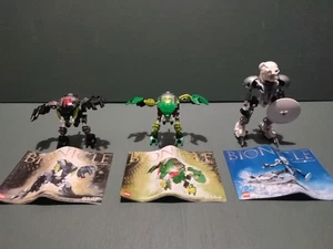 Lego Bionicle Konvolut 3 Figuren Nuhvok Lehvak Kopaka Nuva mit Heften  - Bild 1 von 7