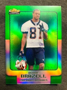Tarjeta de radiocontrol Topps Finest #113 2006 Bennie Brazell novato refractor verde/199 rara - Imagen 1 de 2