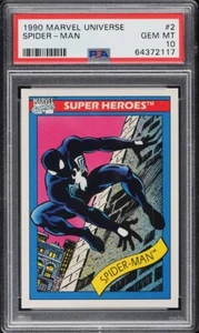 1990 Impel Marvel Universe Card # 2 Spider-Man PSA 10 GEM MINT - Picture 1 of 2