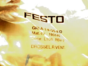 FESTO GRLA-1/8-QS-8-D  Flow Control Valve 193145 USA SELLER Factory Sealed Bags - Picture 1 of 4