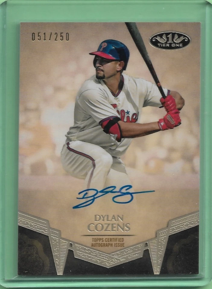 2019 Topps Tier One Dylan Cozens Break Out Autograph #51/250 Phillies RC (2A) - Image 1 of 1