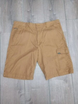 Pantalones Cortos Vans Para Hombre 36 Cuadros Carga Fuera de la Pared Bolsillo Marrón Patinador 11" Entrepierna Foto 1 de 4