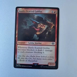 Magic the Gathering Lord of the Rings #115 Battle-Scarred Goblin Foil - Picture 1 of 2