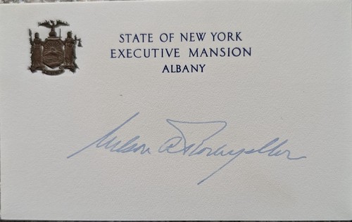 Nelson Rockefeller Signed Card | eBay
