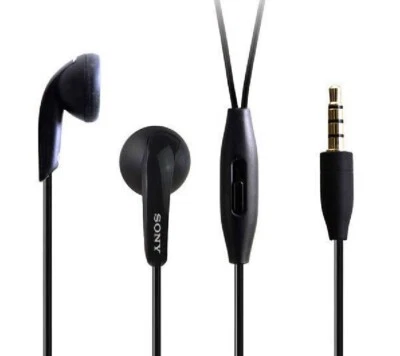 SONY Earbuds Wired Earphones MH410C Black Microphone 3.5mm 4 Pole Straight Jack - Image 1 of 2