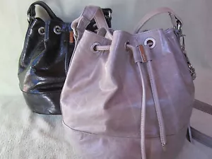 Hobo Tulia Drawstring Black or Gray U Choose Soft Leather Cross/Shoulder Bag NWT - Picture 1 of 13