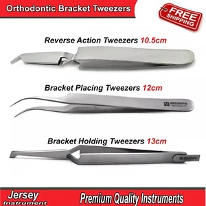 Orthodontic Tweezers Dental Bracket Holding Placement Reverse Action Forceps CE - Picture 1 of 5