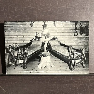 RPPC Shrine of the Pines rustic furniture Baldwin Michigan Cook photo Postcard - Picture 1 of 2