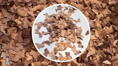 Papel de tecido biodegradável para casamento confete borboletas - Cobre - Imagem 1 de 4