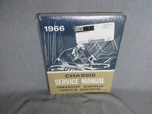 Vintage 1966 Chevrolet Chassis Service Manual Chevelle Chevy II Corvette SEALED - Foto 1 di 4