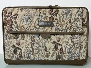 Vintage Jordache Floral Tapestry Suitcase Carry On 20”x6”x14” - Picture 1 of 11