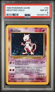 1999 Pokemon Game Mewtwo Holo #10 PSA 8 NM-MT - Picture 1 of 2