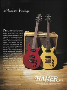 Impresión publicitaria de guitarra Hamer Special 1993 Modern Vintage Series - Imagen 1 de 3