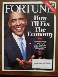 Fortune Magazine - July 7, 2008 - Barack Obama - How I'll Fix The Economy - Photo 1 sur 5
