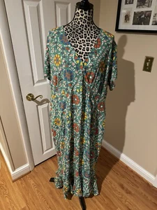 Rhode For Target Midi Dress Zinnia Floral Print Green Size 24 Women’s Midi GN - Imagen 1 de 10