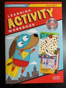 LEARNING ACTIVITY WORKBOOK LANGUAGE ARTS GRADES K-1 AGES 5-7 Kids HOME SCHOOL - Picture 1 of 2
