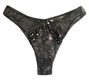 Victorias Secret Fur Sur Animal Print Cheekini Brazilian Panties Size M Sexy NWT - Picture 1 of 11