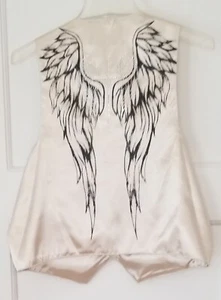 VTG 90s L.A. Light Sportswear Bedazzled Wings Vest Western Womens Size M USA - Picture 1 of 6