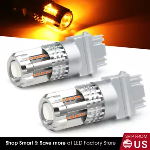 Nuevo 3157/3156 Ámbar Amarillo Bombillas LED Señal de giro Intermitente Esquina - Imagen 1 de 7