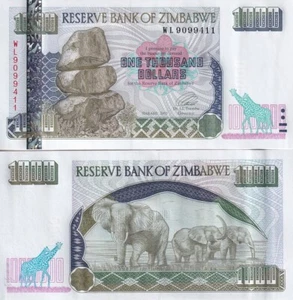Zimbabwe 1000 Dollars 2003 P 12 a Large Digits UNC - Picture 1 of 3