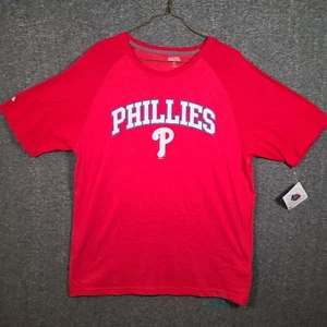 Stitches Cooperstown Collection MLB Philadelphia Phillies Red T-Shirt XL - Picture 1 of 13