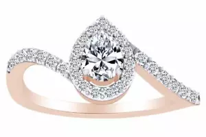 2/7ct Natural Diamond Solitaire Engagement Anniversary Ring in Solid 14k Gold - Picture 1 of 4