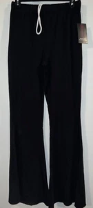 New No Boundaries Girls Fleece Flare Pants MEDIUM Youth (7-9) Black Raw Hem - Picture 1 of 3