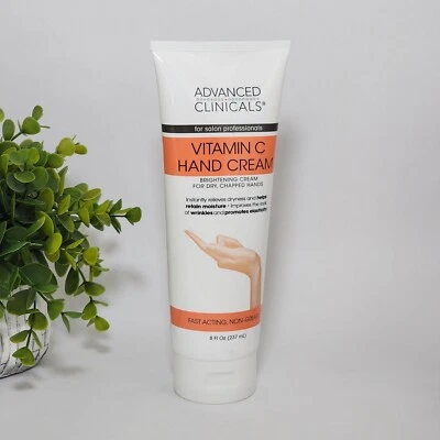 Advanced Clinicals Vitamin C Brightening Hand Cream Dry Chapped Hands 8 fl oz - Image 1 of 4