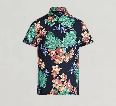 NWT RLX Polo Ralph Lauren Performance Golf Shirt Floral Print Men's Medium - Image 1 of 4