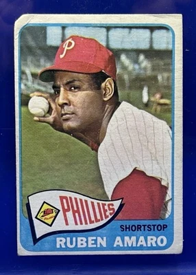 Béisbol vintage 1965 Topps #419 Ruben Amaro Philadelphia Phillies Foto 1 de 2