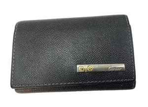 Cartier Key Case Leather Black From Japan Y1006-1 - Picture 1 of 14