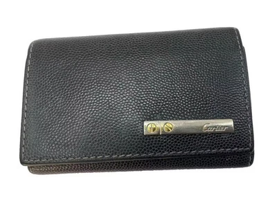 Cartier Key Case Leather Black From Japan Y1006-1 - Image 1 of 4