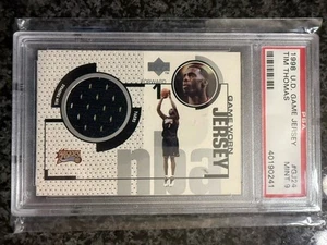 Tim Thomas 1998-99 Upper Deck UD Game Jersey GJ24 1:2500 SSP Rare 76ers PSA 9 - Picture 1 of 2
