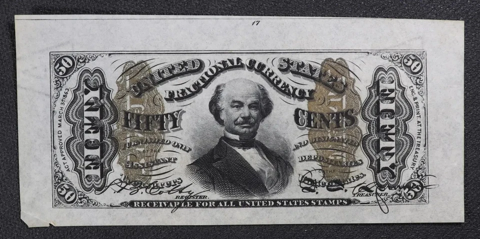 Fr. 1324SP Third Issue 50 Cents Fractional Currency Wide Specimen - Image 1 of 3