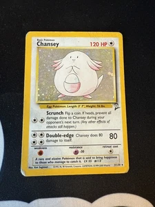 Pokémon TCG Chansey Base Set 2 Holo Unlimited Rare Card 3/130 Swirl - HP - Picture 1 of 4
