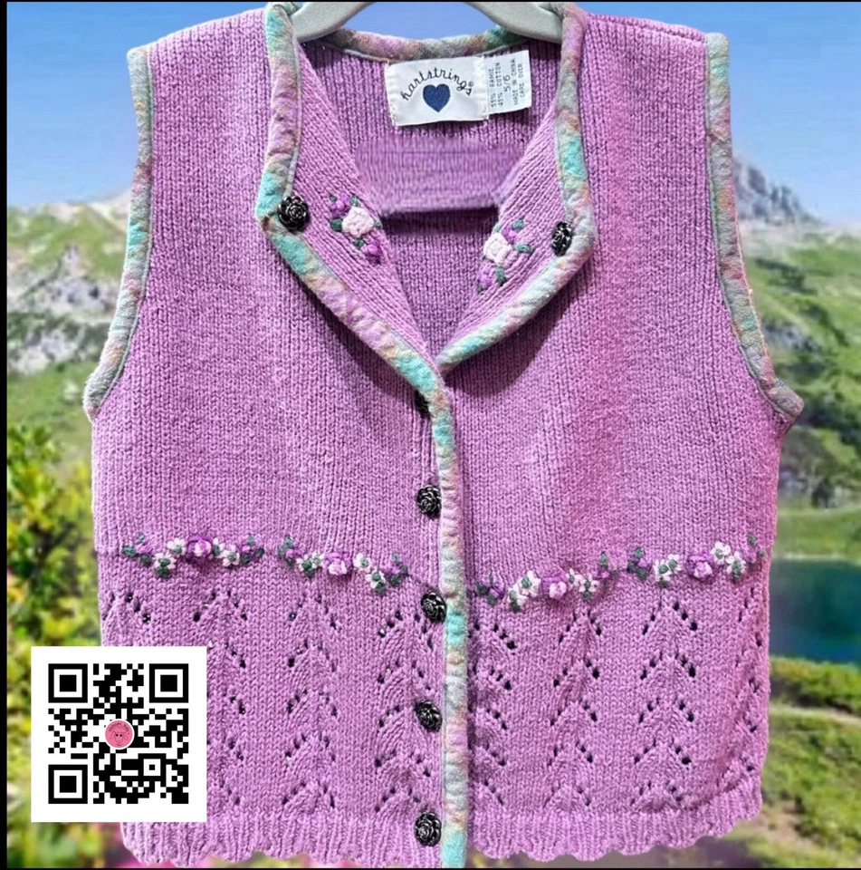 Suéter-Chaleco Hartstrings Niñas Talla 5/6 Chaleco Estilo Bávaro Buttondown Usado en Excelente Condición Foto 1 de 4