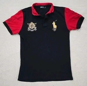 Polo Ralph Lauren Polo Shirt Boys Youth M Red/Black Big Pony #3 - Picture 1 of 7