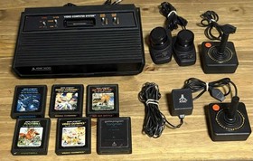 Atari 2600 &ldquo;Vader" Console in Excellent Condition w Joysticks/Games/Connections